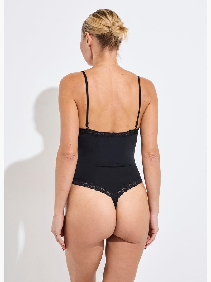 Body string bretelles, détails dentelle - AFIBEL Noir - Kiabi