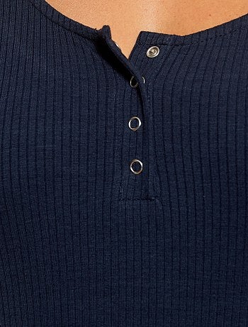 Body t-shirt en maille côtelée - Kiabi