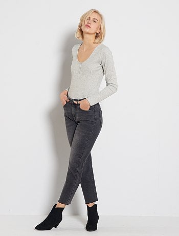 Body t-shirt en maille côtelée - Kiabi