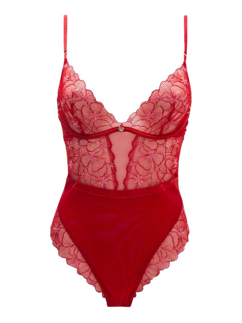 Body Tanga AMANDINE - Morgan Lingerie Rouge - Kiabi