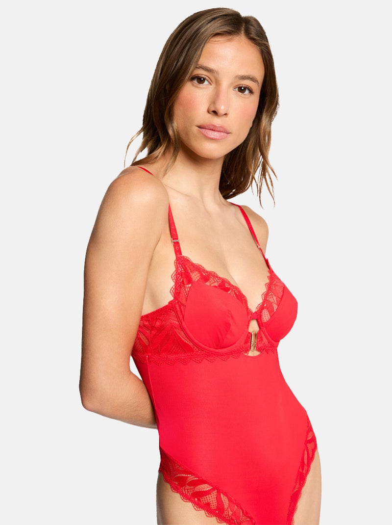 Body tanga CLAUDIA - Morgan Lingerie Rouge - Kiabi