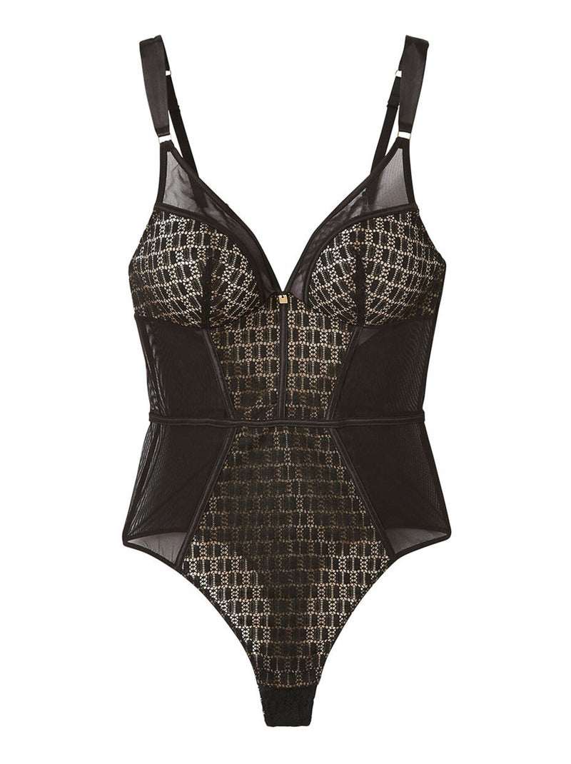 Body tanga MERVEILLEUX - Camille Cerf & Pomm'Poire Noir - Kiabi