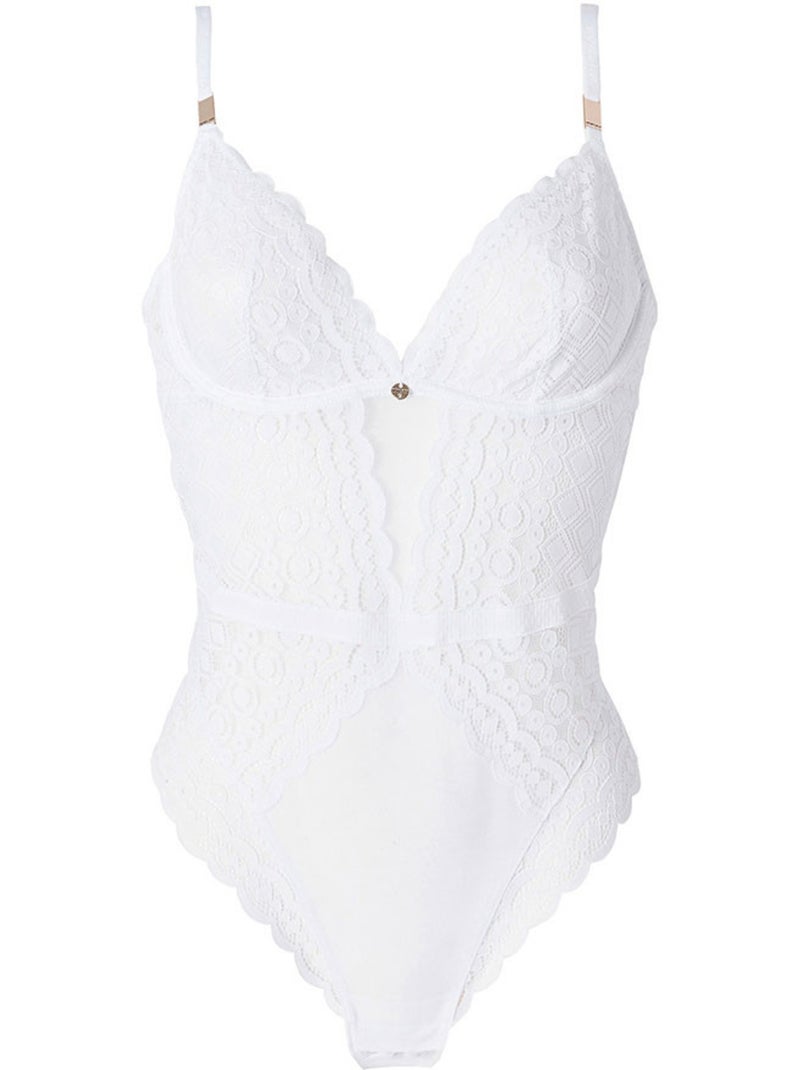 Body tanga SANDRA - Morgan Lingerie Blanc - Kiabi