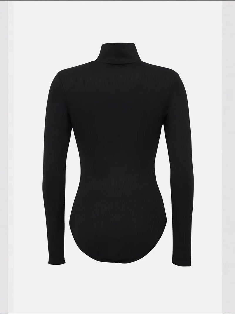 Body tricoté basique à col roulé Noir - Kiabi