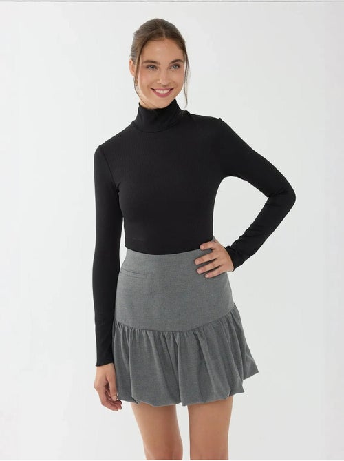 Body tricoté basique à col roulé - Kiabi