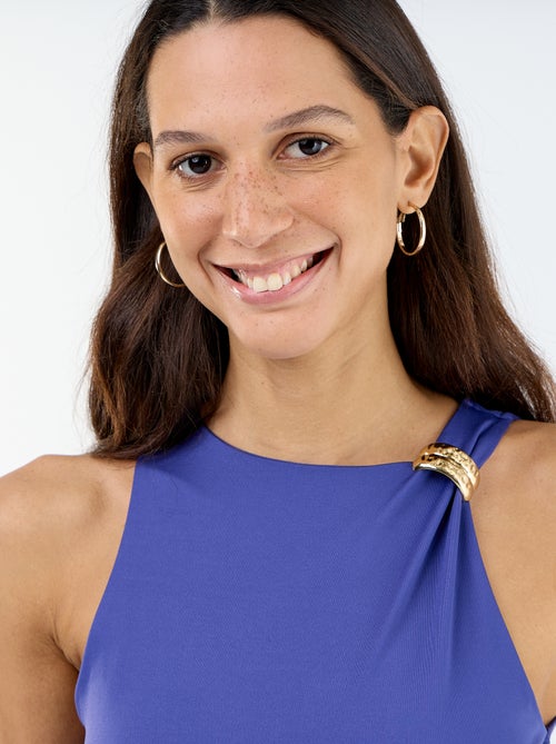 Body uni avec bijoux fantaisies aux bretelles - Kiabi