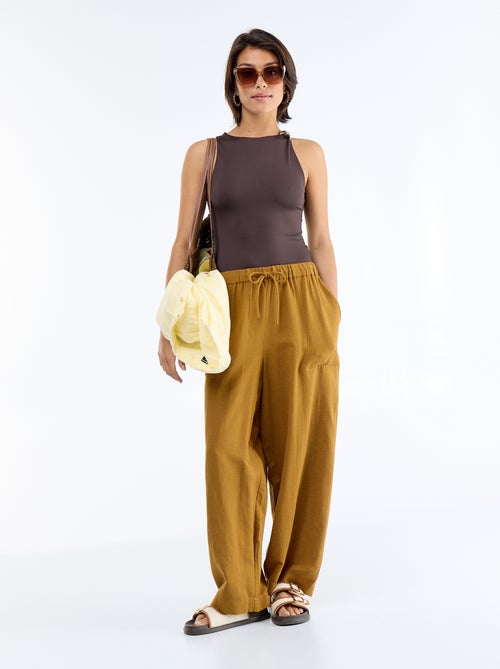 Body uni avec bijoux fantaisies aux bretelles - Kiabi