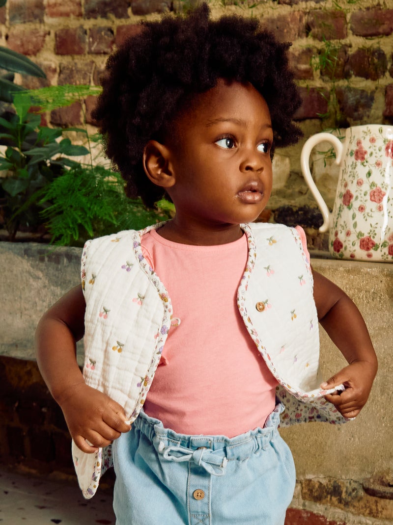 Body volanté sans manches Rose - Kiabi