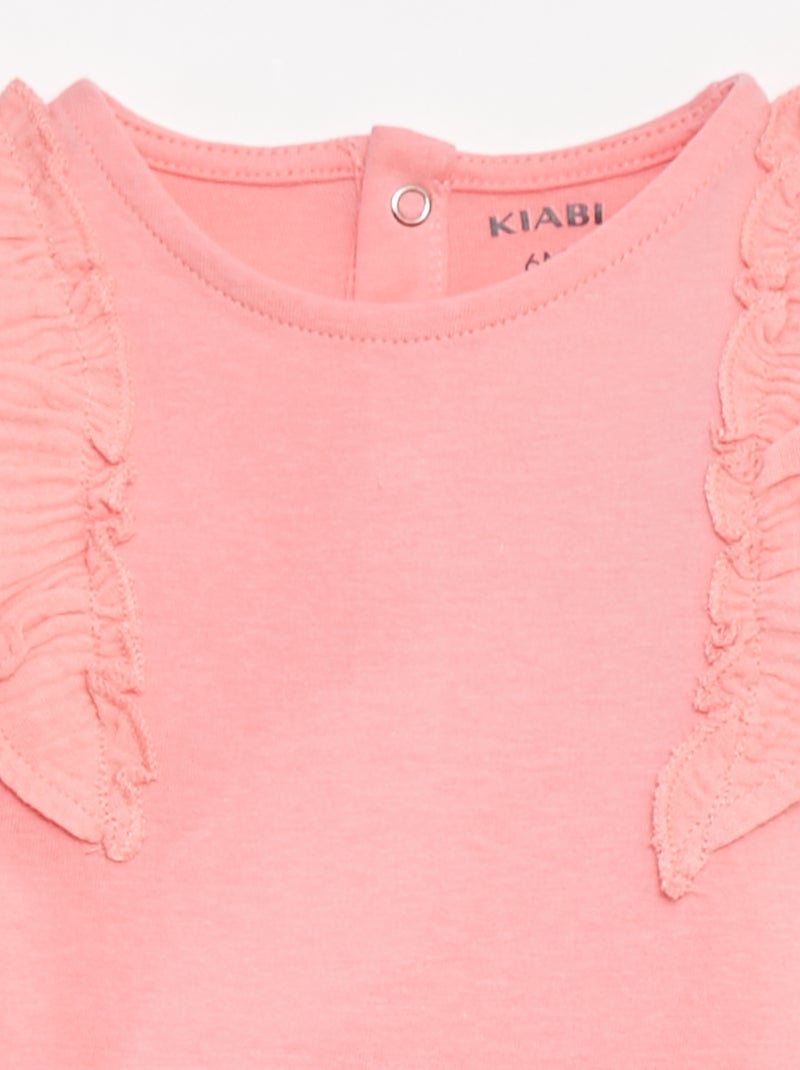 Body volanté sans manches Rose - Kiabi