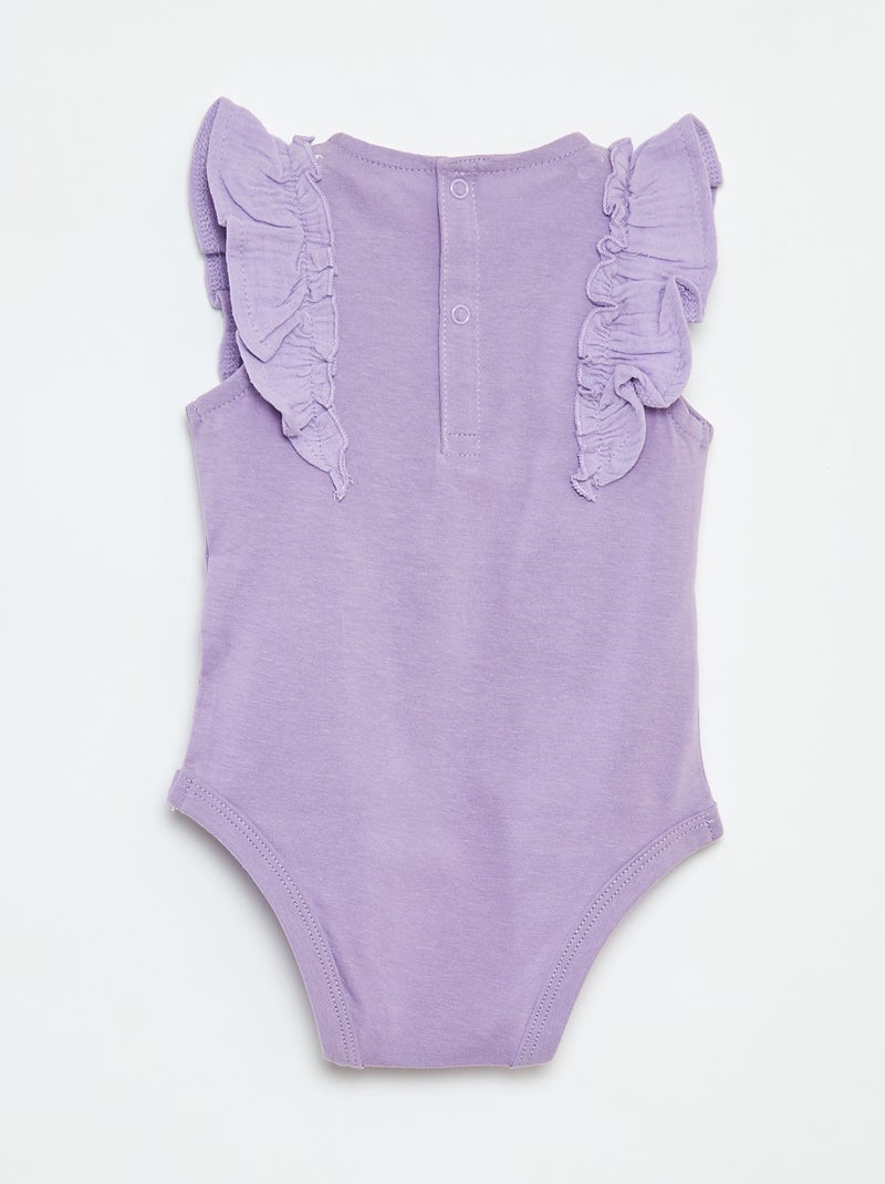 Body volanté sans manches Violet - Kiabi