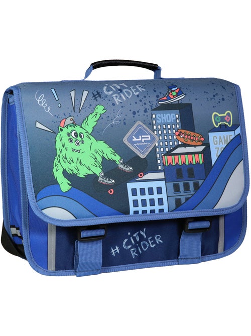 BODYPACK Cartable 38 cm 2 compartiments Monster Bleu - Kiabi