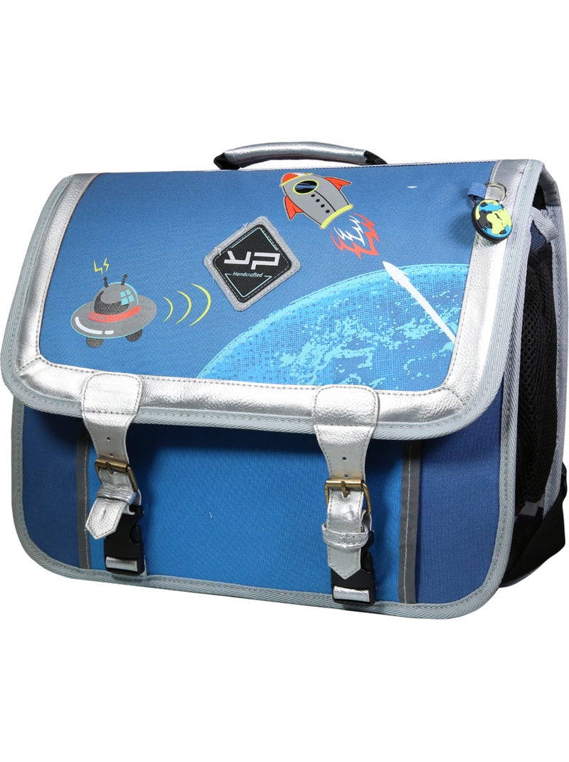 BODYPACK Cartable 38 cm recyclé objectif lune Bleu - Kiabi
