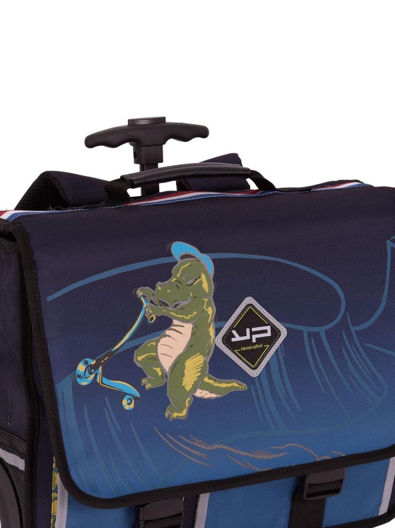 BODYPACK Cartable 41 cm roulettes recyclé Dino trottinette Bleu - Kiabi