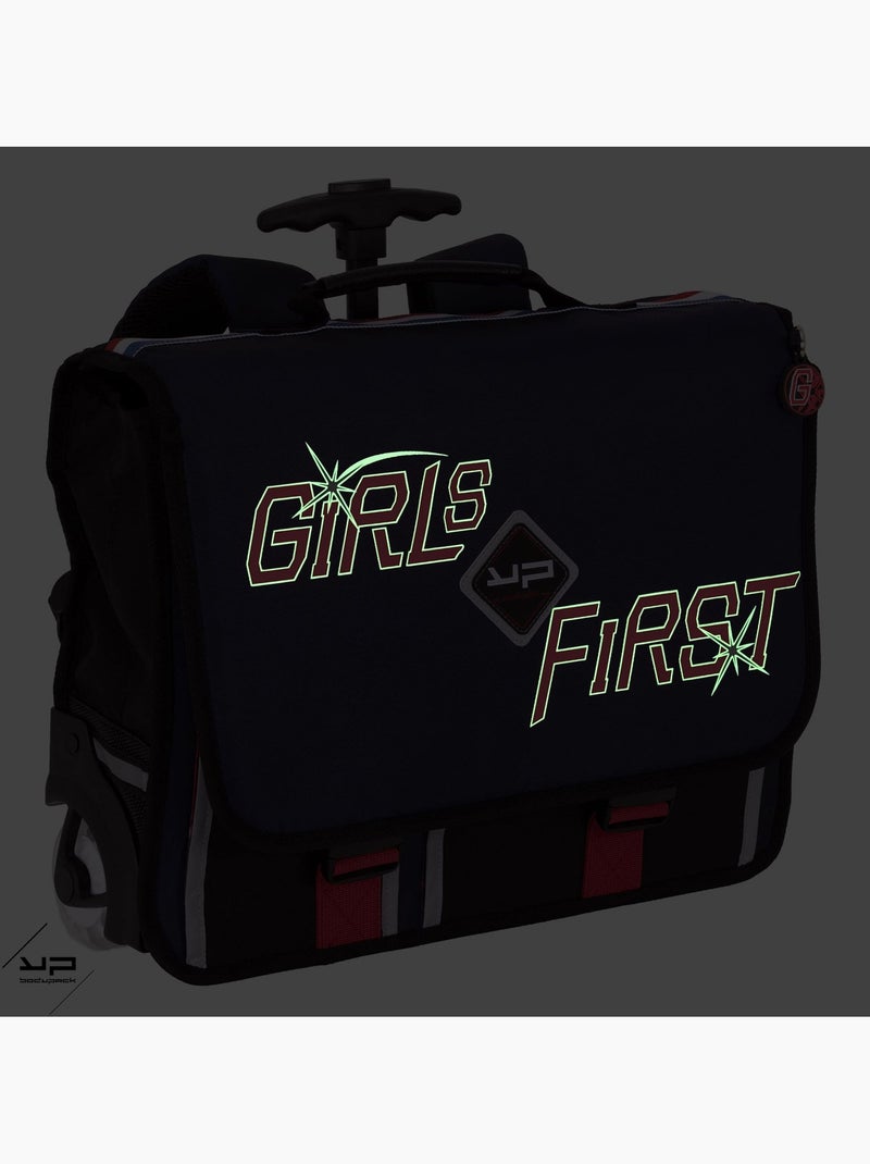 BODYPACK Cartable 41 cm roulettes recyclé Girl First Bleu - Kiabi