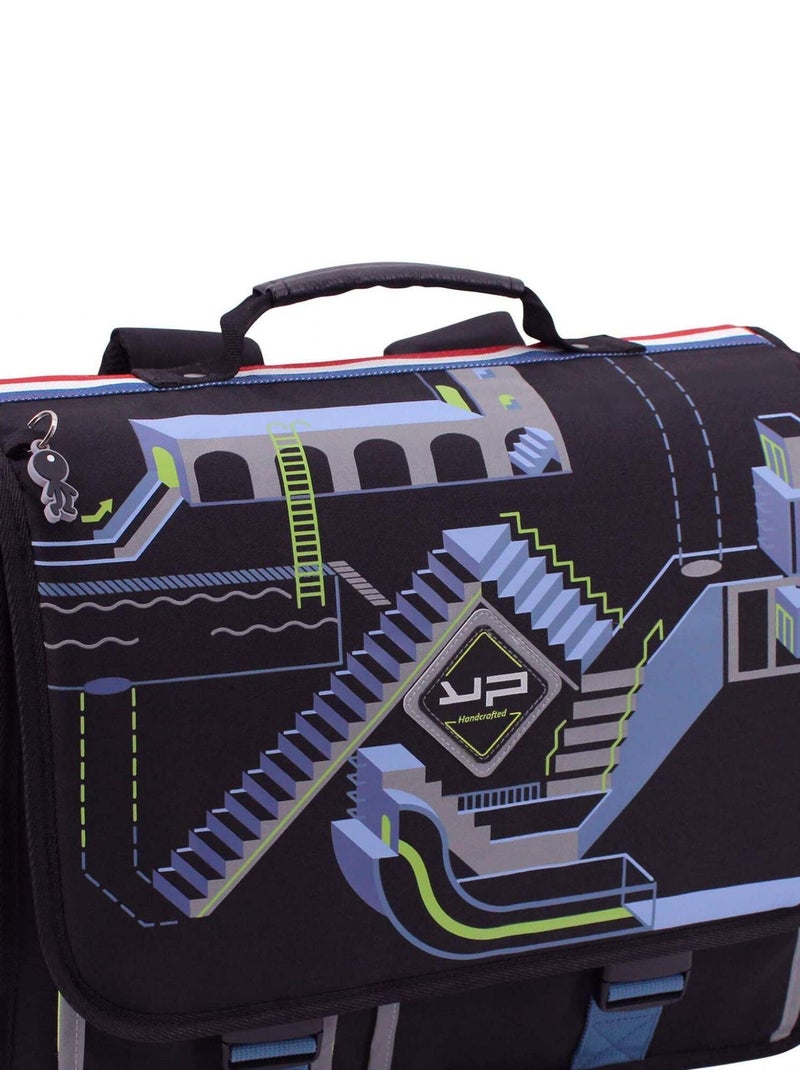 BODYPACK Cartable 41cm recyclé Labyrinthe Bleu - Kiabi