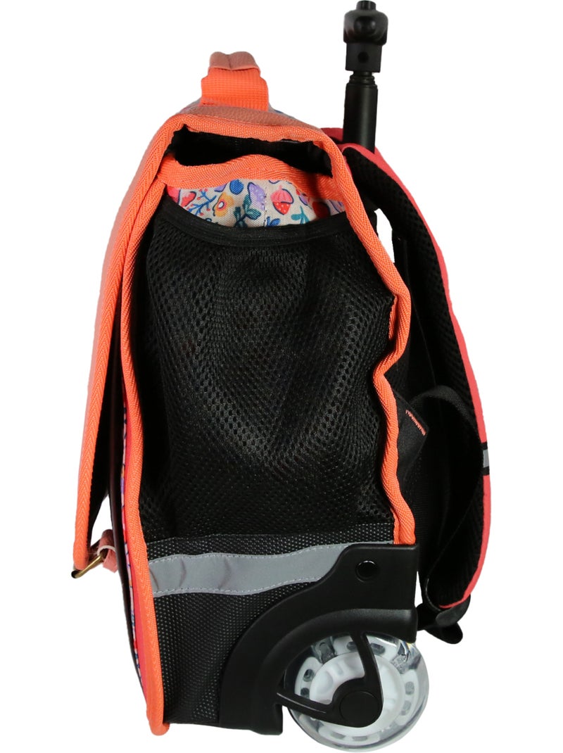 Bodypack Cartable à Roulettes Bloom 41cm - Fille - Recyclé - Primaire - Roues Lumineuses Beige - Kiabi