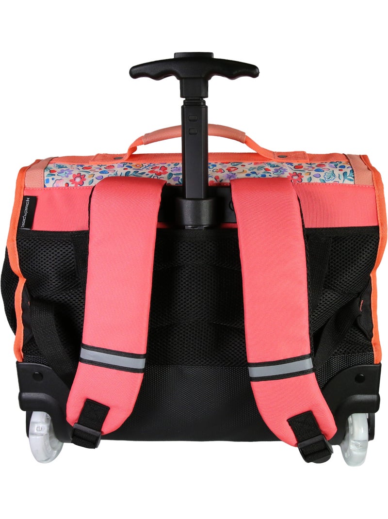 Bodypack Cartable à Roulettes Bloom 41cm - Fille - Recyclé - Primaire - Roues Lumineuses Beige - Kiabi