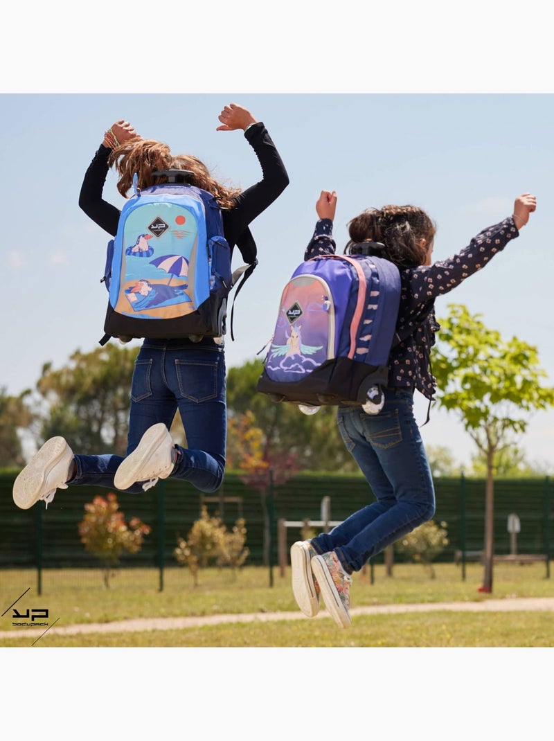 BODYPACK Sac à dos à roulettes 2 compartiments Farniente Bleu - Kiabi