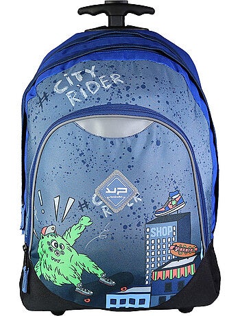 Bodypack Sac à dos à roulettes 2 compartiments Monster Bleu