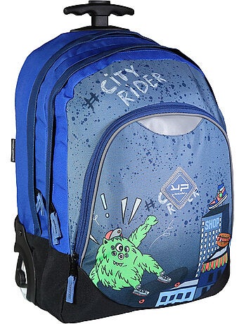 Bodypack Sac à dos à roulettes 2 compartiments Monster Bleu