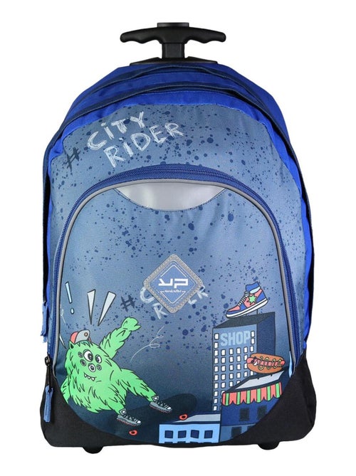 Bodypack Sac à dos à roulettes 2 compartiments Monster Bleu - Kiabi
