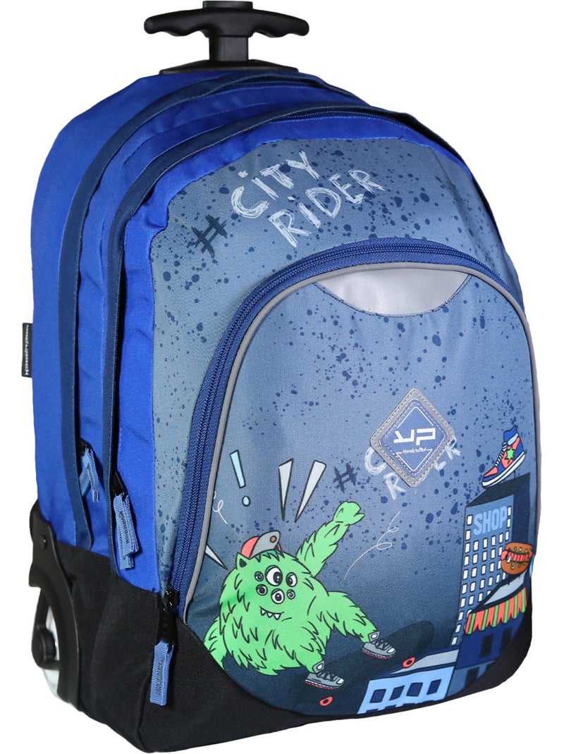 Bodypack Sac à dos à roulettes 2 compartiments Monster Bleu Bleu - Kiabi