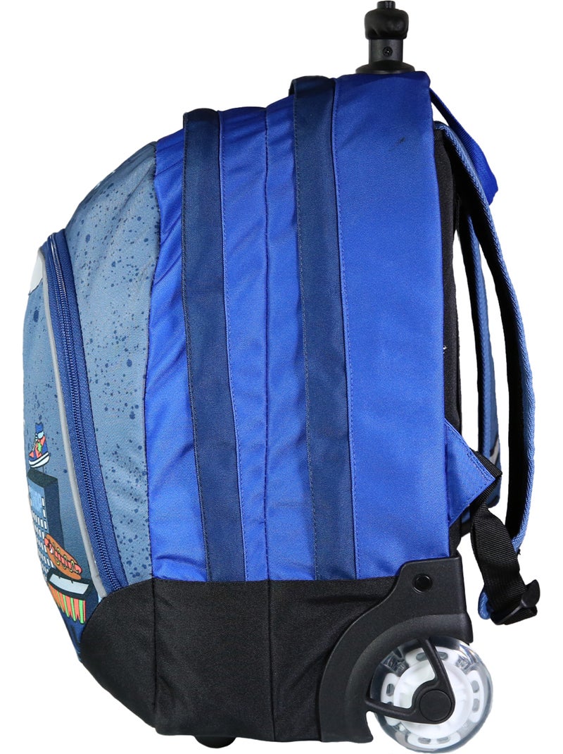 Bodypack Sac à dos à roulettes 2 compartiments Monster Bleu Bleu - Kiabi