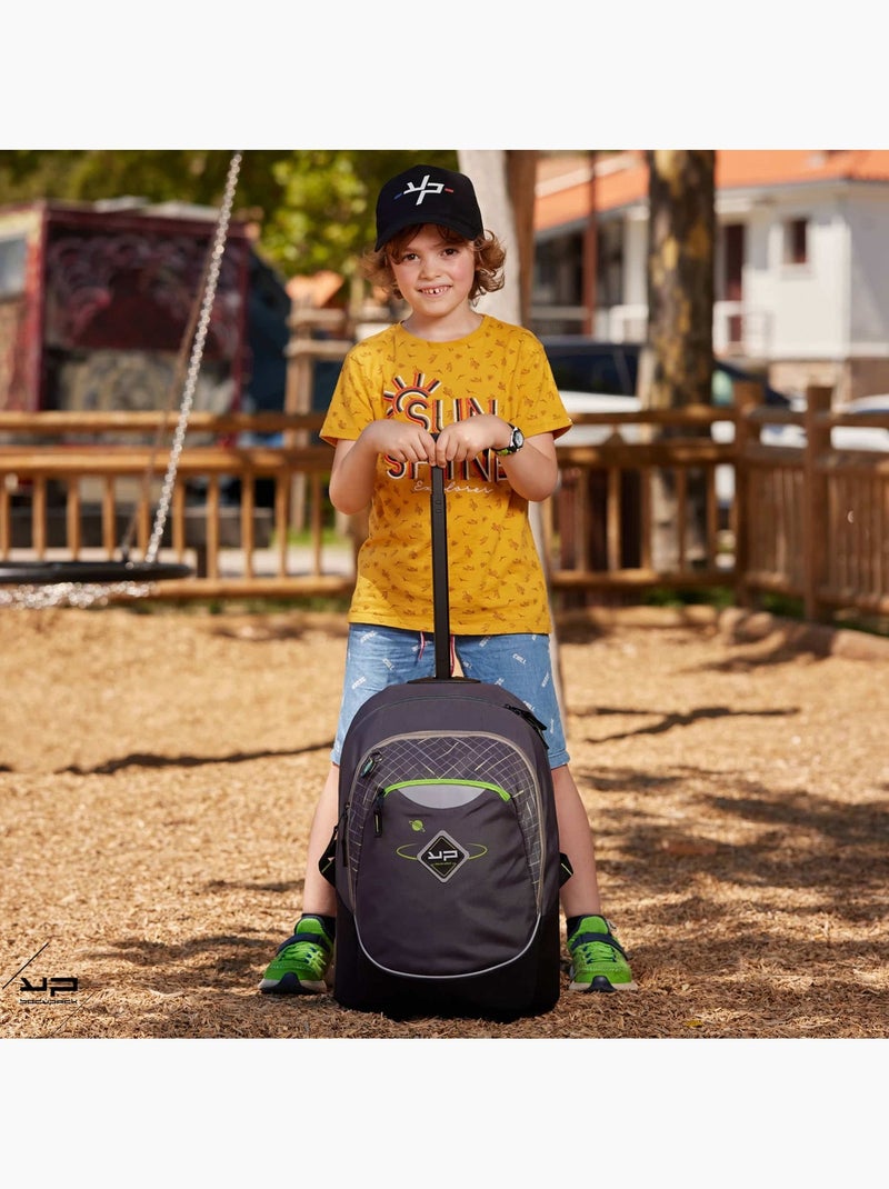 BODYPACK Sac à dos à roulettes recyclé Comète gris Gris - Kiabi