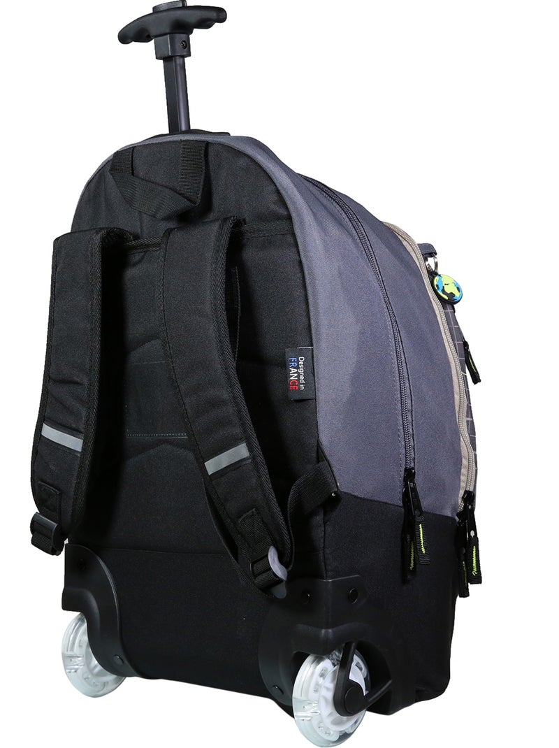 BODYPACK Sac à dos à roulettes recyclé Comète gris Gris - Kiabi