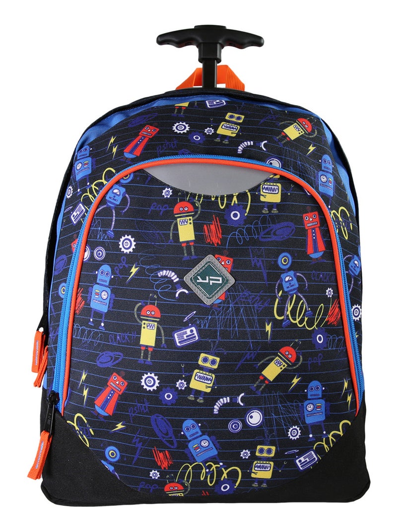 Bodypack Sac à Dos à Roulettes Recyclé Robot - 2 Compartiments - Primaire Garçon Noir - Kiabi