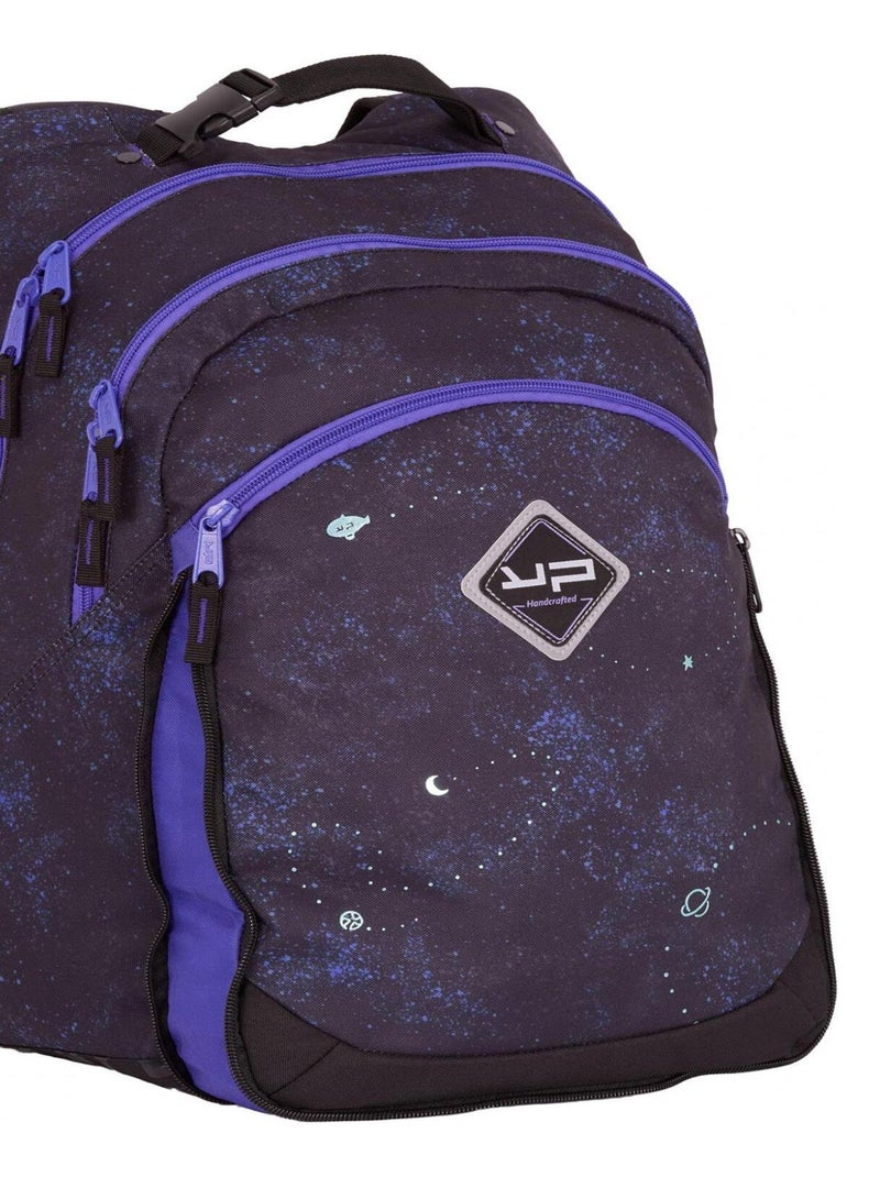 BODYPACK Sac à dos extensible recyclé Ordi USB Galaxie Violet - Kiabi