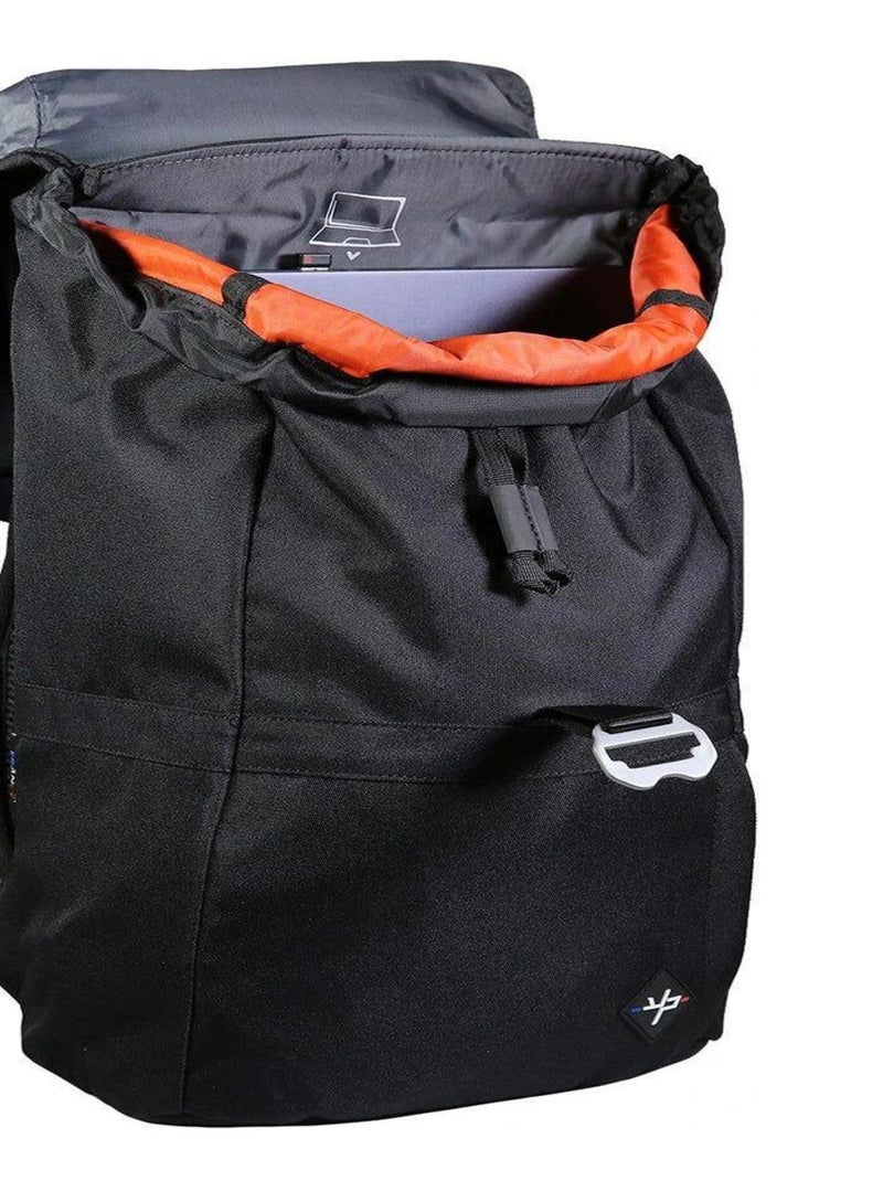 BODYPACK Sac à dos recyclé ordi usb typo 1 compartiment Noir - Kiabi