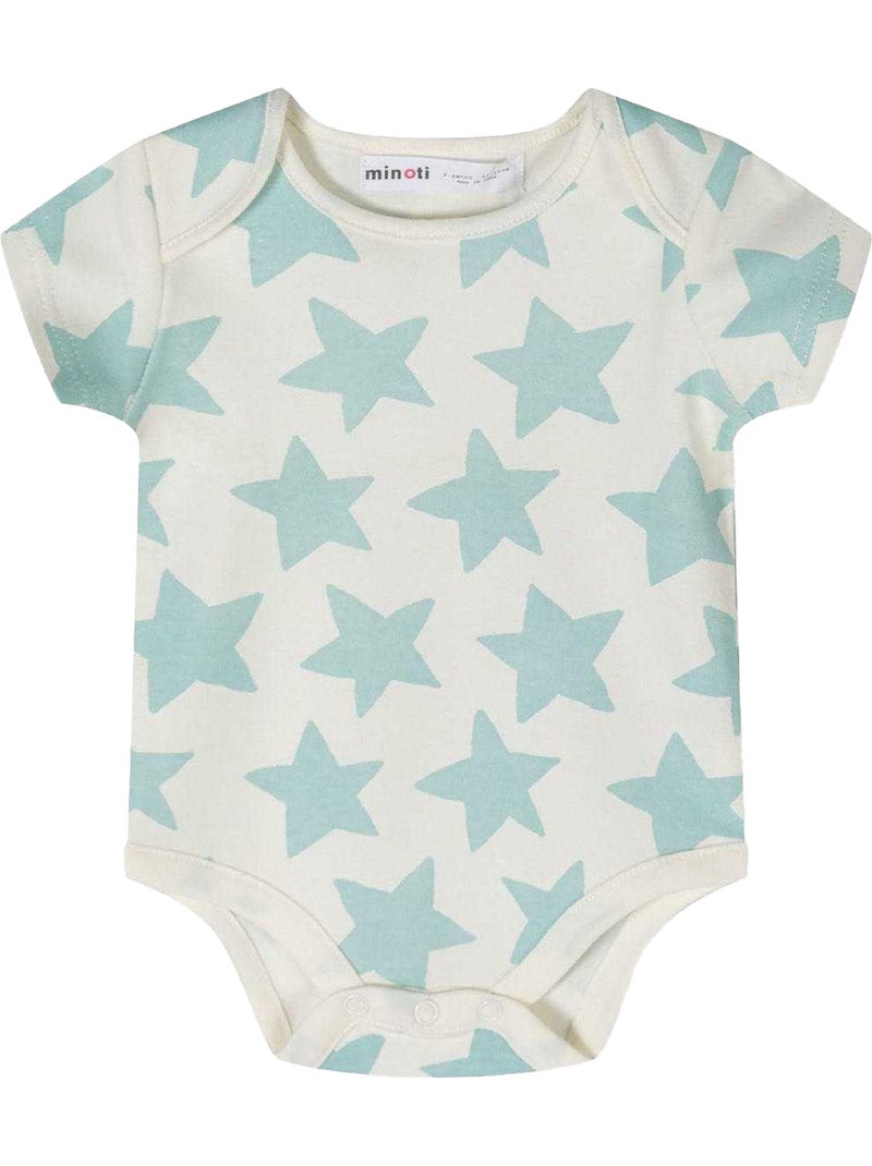 Bodys manches courtes motif/style dinosaures et étoiles - bébé garçon - minoti Menthe - Kiabi