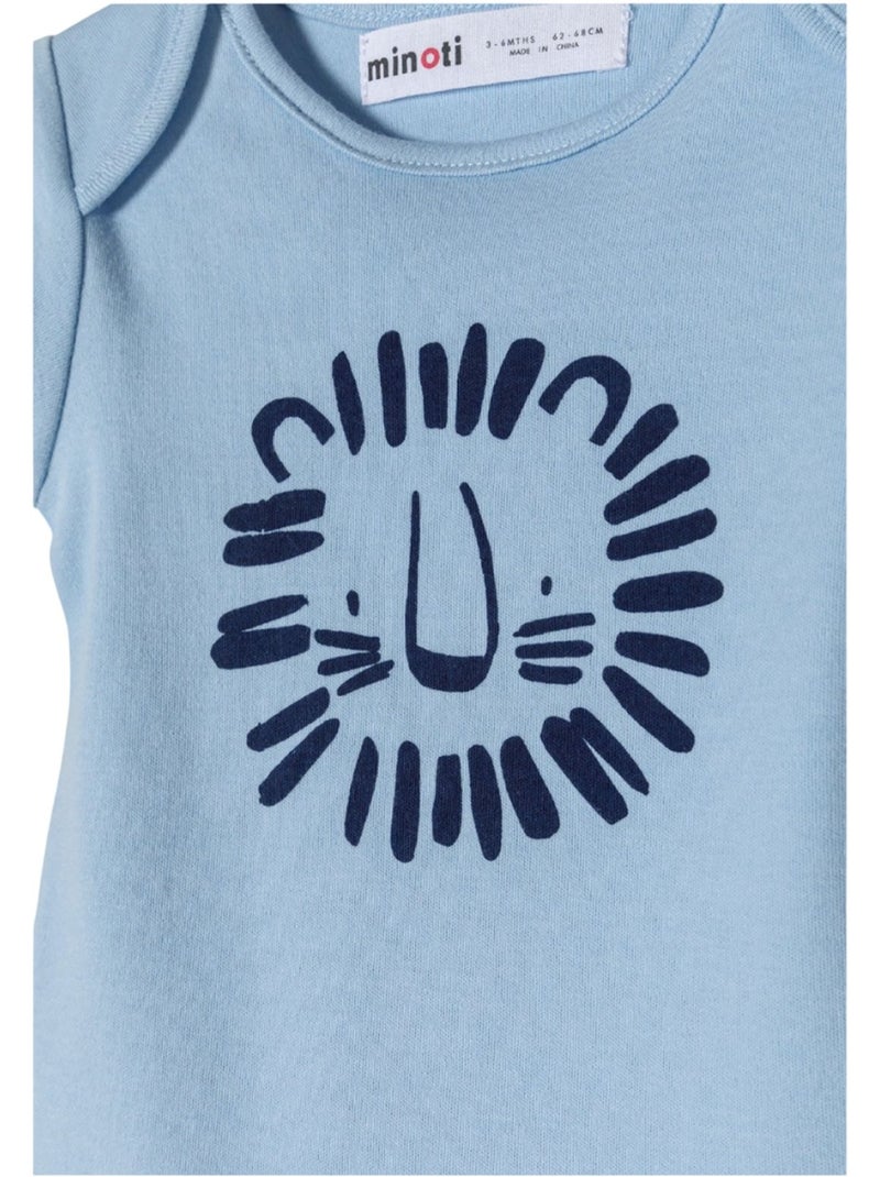 Bodys manches courtes motif/style imprimé - bébé garçon - minoti Bleu clair - Kiabi