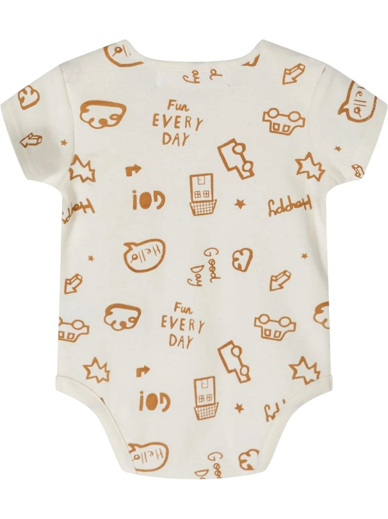 Bodys manches courtes motif/style imprimé - bébé garçon - minoti Bleu clair - Kiabi