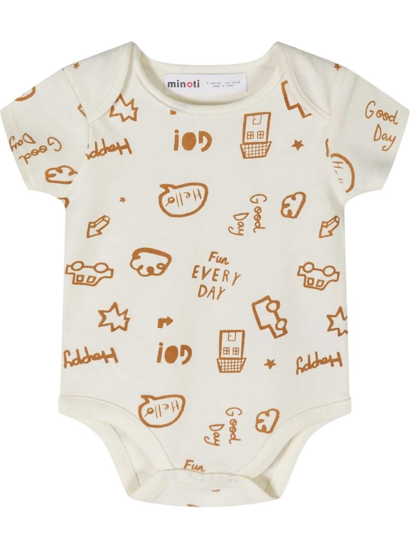 Bodys manches courtes motif/style imprimé - bébé garçon - minoti Bleu clair - Kiabi