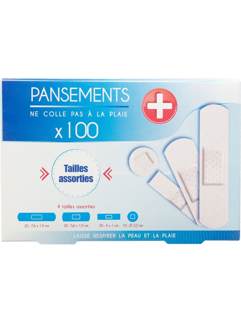 Boîte 100 pansements Multicolore - Kiabi