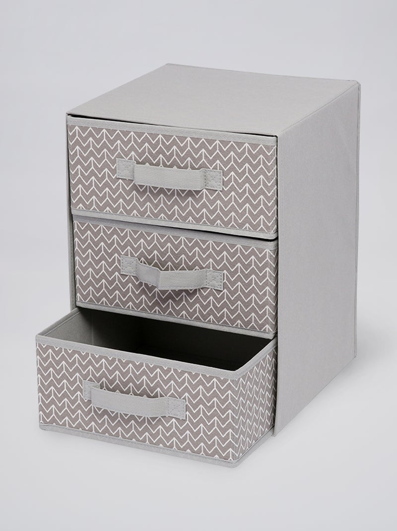 Boite 3 rangements Gris - Kiabi
