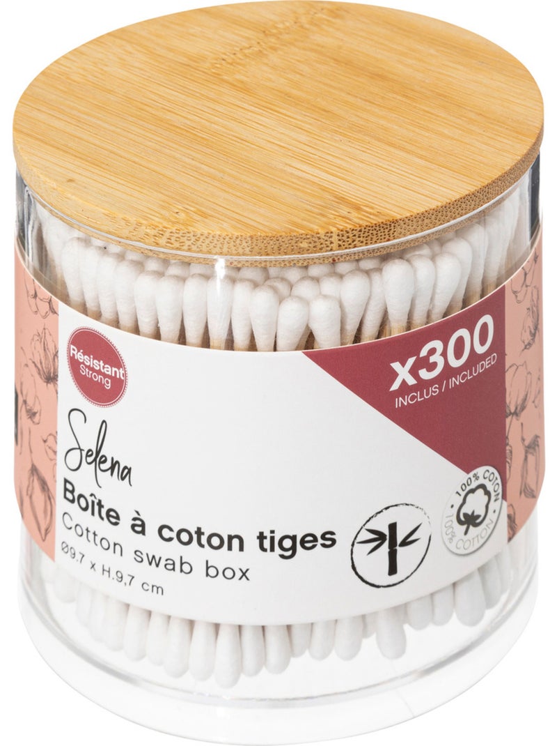 Boîte 300 cotons-tiges SELENA Transparent - Kiabi