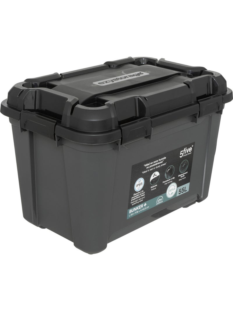 Boîte 50L BUNKER Noir - Kiabi