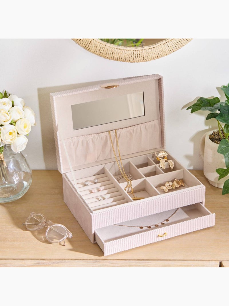 Boîte à bijoux avec miroir 27,5x ENYA Beige - Kiabi