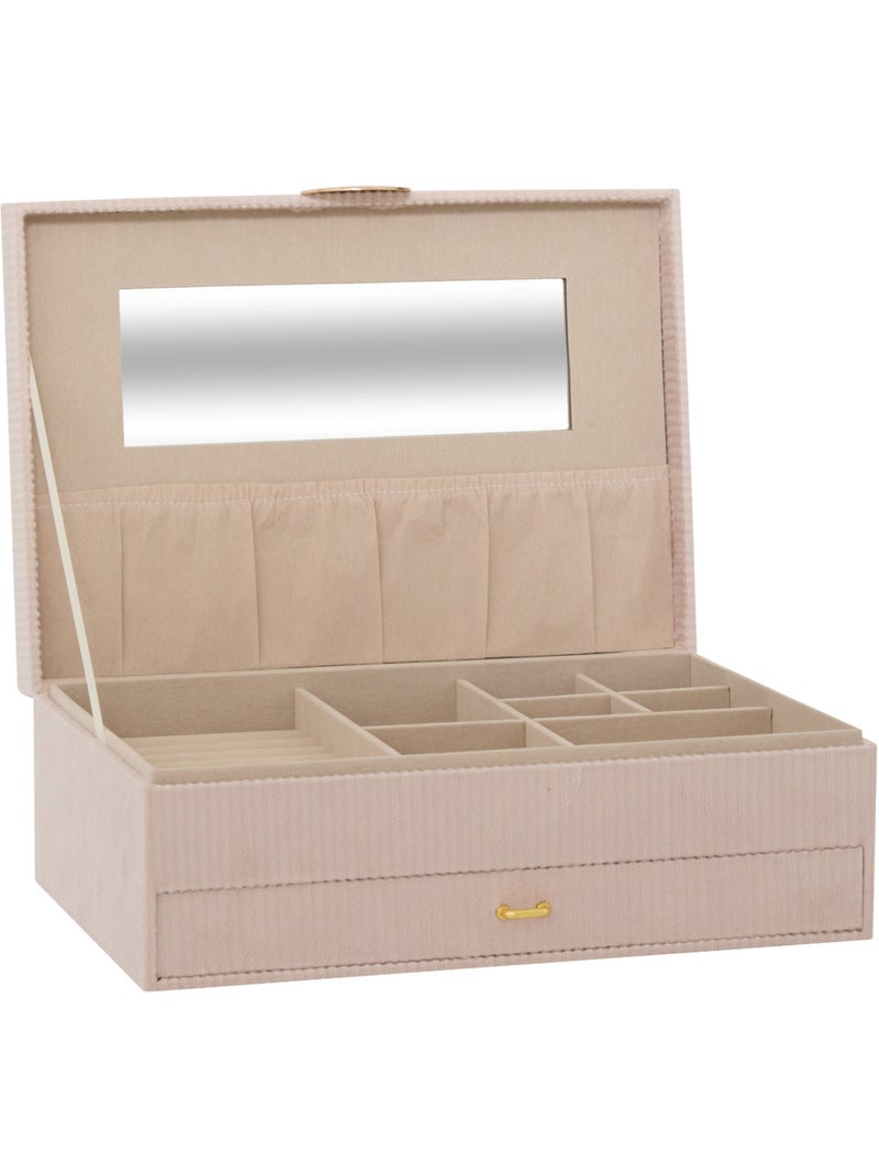 Boîte à bijoux avec miroir 27,5x ENYA Beige - Kiabi
