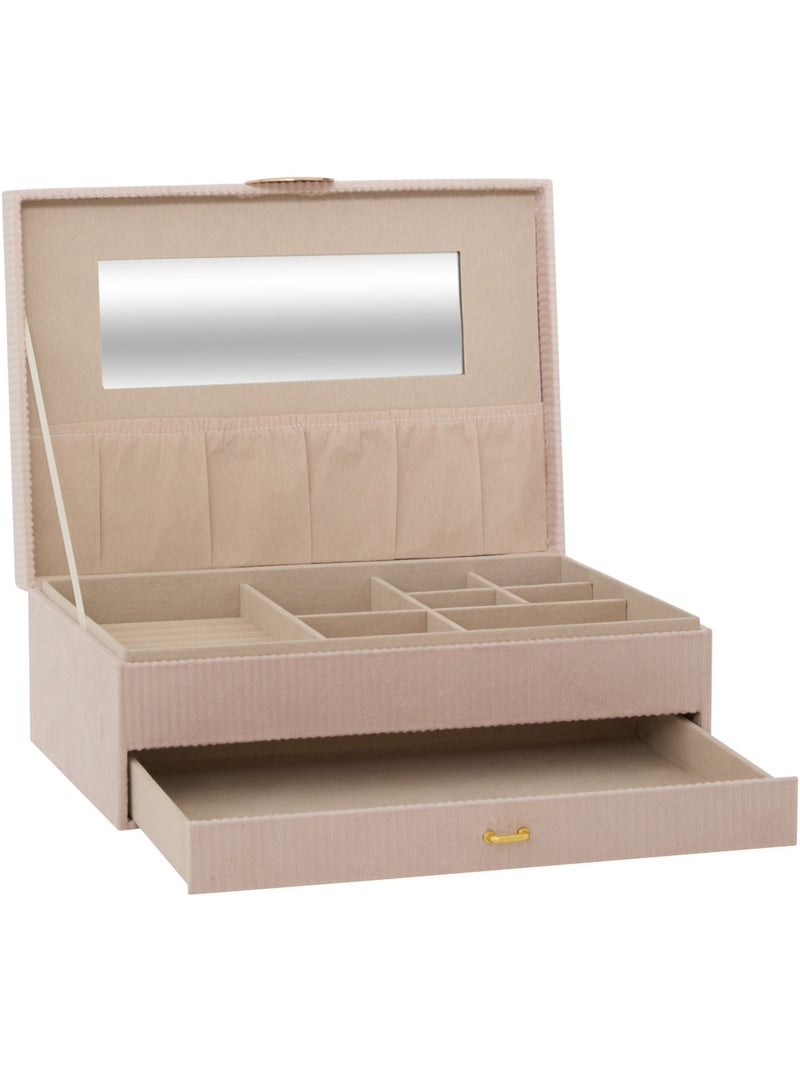 Boîte à bijoux avec miroir 27,5x ENYA Beige - Kiabi