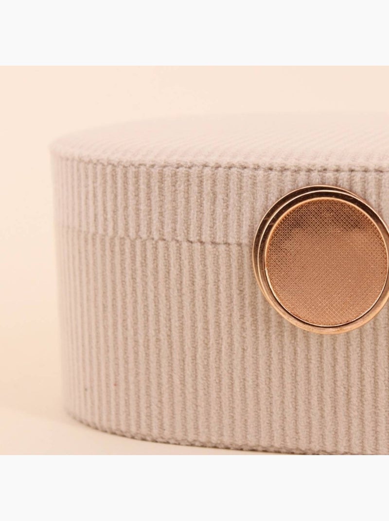 Boite à bijoux en velours côtelé beige 22x13cm Beige - Kiabi