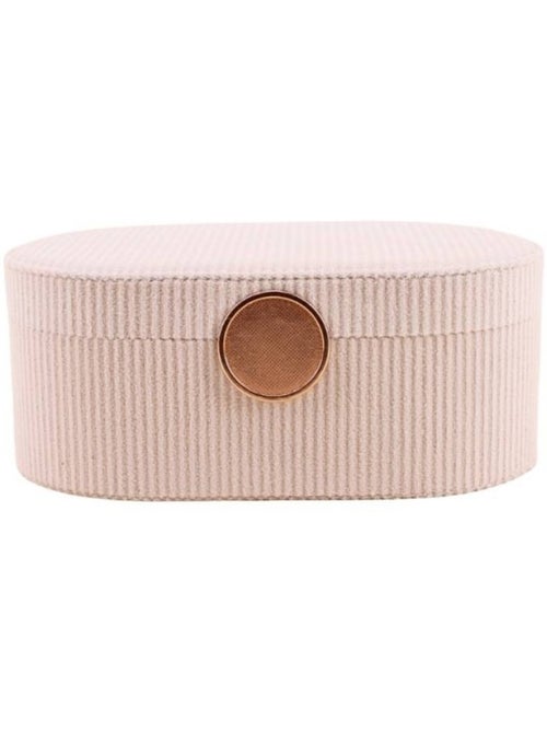 Boite à bijoux en velours côtelé beige 22x13cm - Kiabi