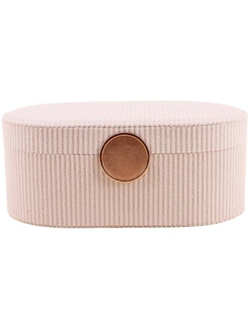 Boite à bijoux en velours côtelé beige 22x13cm Beige - Kiabi