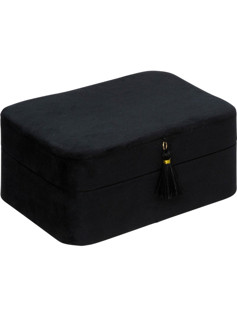 Boîte à bijoux en velours Noir - Kiabi