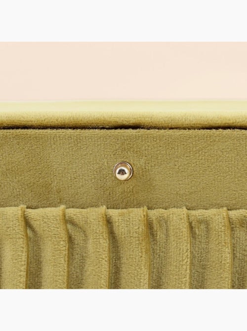 Boite à bijoux en velours plissé vert 23x15cm - Kiabi
