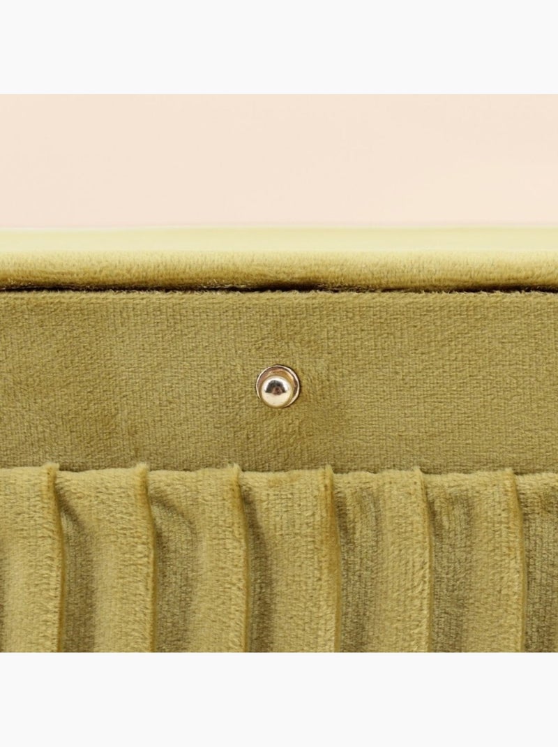 Boite à bijoux en velours plissé vert 23x15cm Vert - Kiabi