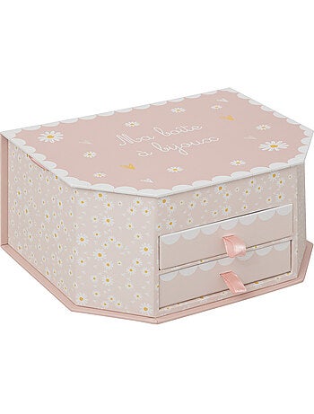 Boîte à bijoux enfant carton avec miroir LANA